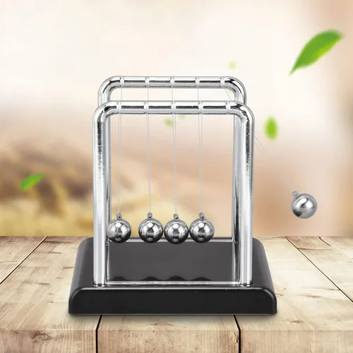 Vista 4 de Pissente Bola de péndulo de equilibrio, bolas de péndulo de metal de equilibrio Newtons, juegos de oficina, decoración de escritorio, accesorios