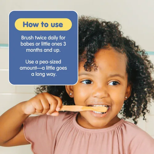 Vista 5 de TUBBY TODD Pasta de dientes sin flúor para niños, hecha con xilitol, pasta de dientes segura para bebés, niños pequeños, bebés y niños, 4 onzas