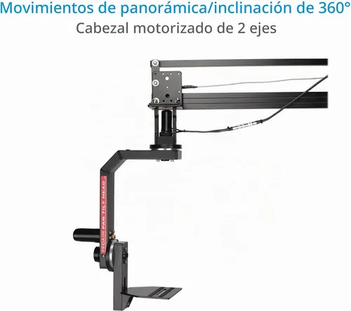Vista 2 de PROAIM Sr 2-Axis 360° Pan-Tilt Head w/12V Joystick para Jibs, 7.5kg/16.5lb