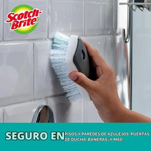 Vista 3 de Scotch-Brite - Cepillo de limpieza profunda para suelos y paredes de azulejos y puertas de ducha, 1 paquete