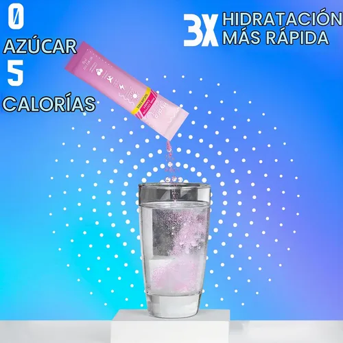 Vista 6 de HydroMATE Polvo de Electrolitos Sin Azúcar Sabor Algodón de Azúcar - 16 Sobres de Hidratación Instantánea con Vitamina C para Aumentar la Energía