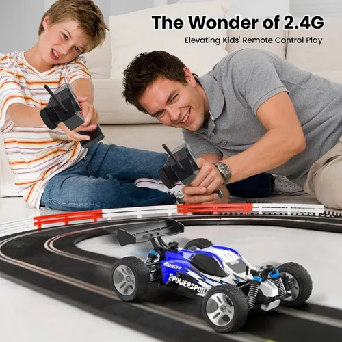 Vista 6 de SIMREX Coche RC 1:18 Escala 4WD, 40+ MPH Camión todoterreno de alta Azul