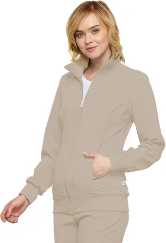 Vista 4 de Cherokee Infinity Zip Front Scrub Jackets for Women, 4-Way Stretch Fabric 2391A