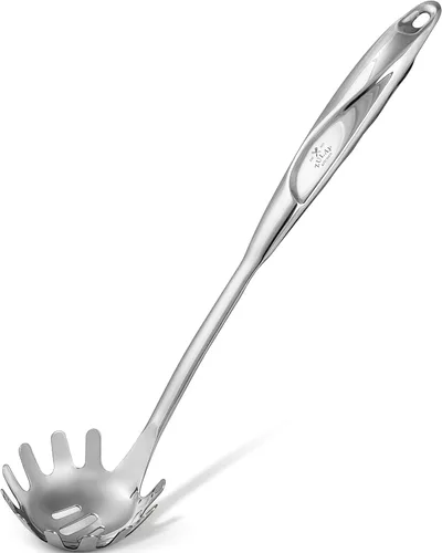 Vista 15 de Zulay Kitchen Premium Soup Ladle - 12" Stainless Steel with Non-Slip Silicone Handle (Pack of 3)