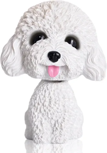 Vista 8 de IBWell Mini perro con cabeza de resina, para decoración de tablero de tablero de tablero de auto Negro B