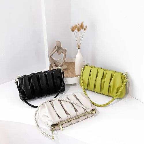 Vista 3 de Bolsos cruzados acolchados para mujer, bolso de hombro pequeño, bolso tipo satchel bag Dumpling, bolso Hobo