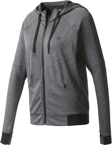 Vista 5 de adidas Performance de entrenamiento sudadera de mujer # bk7678, S, Gris jaspeado oscuroo