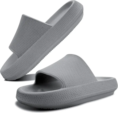 Vista 3 de Sandalias Cloud para mujeres y hombres,Sandalias de baño con almohadilla,Zapatos de plataforma de suela gruesa antideslizante EVA