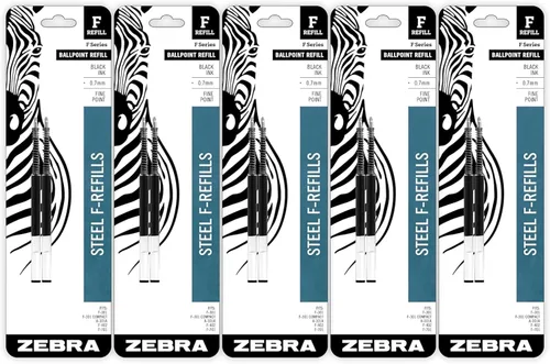 Vista 7 de Zebra Pen Recambios de bolígrafo F para F-301, F-301 Ultra y 301 A, punta fina, 0.7 mm, negro (paquete de 1, 2 unidades en total)