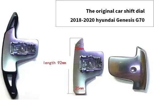 Vista 2 de Cubiertas de extensión de palanca de cambios de palas de repuesto para Hyundai Genesis G70 2019 2020 2021 para Hyundai Genesis G70 2019 2020 2021