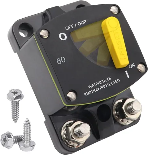 Vista 24 de E69 Interruptor de circuito de 10 A T3 con restablecimiento manual Mini de montaje en superficie IP66 Interruptor conmutable de 10 A