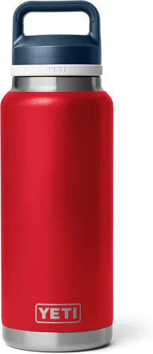 Vista 29 de YETI Rambler - Botella de 36 onzas, aislada al vacío, a prueba de fugas, de acero inoxidable con tapón para sorbos Aislamiento al vacío Azul marino