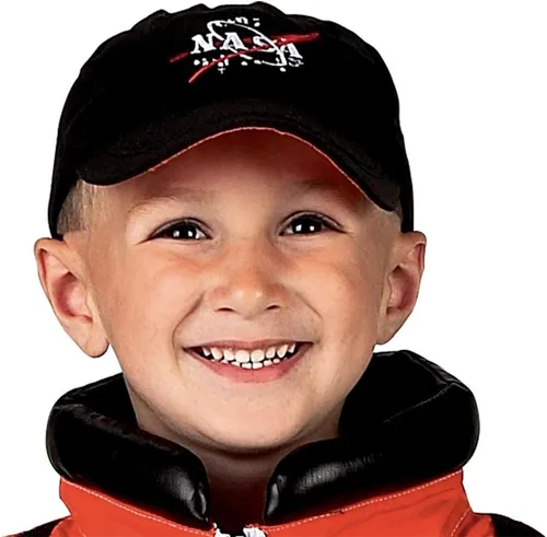 Vista 2 de Aeromax Gorra de astronauta de la NASA Jr. ajustable, tamaño juvenil