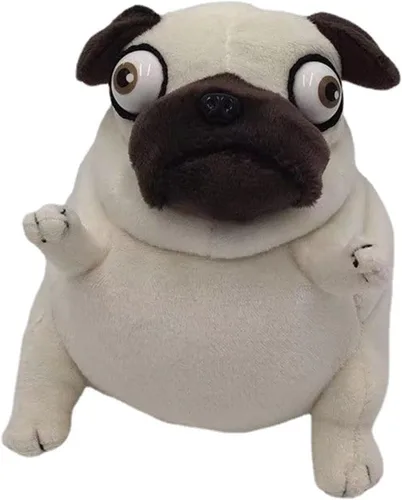 Vista 7 de Divertido animal de peluche de Pug – Juguete de peluche divertido y lindo de perro carlino feo de 6 pulgadas, peluche extraño para niños, niños
