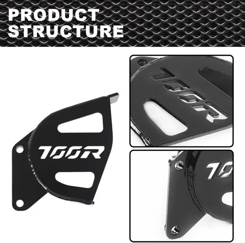 Vista 5 de CNNELL Protector de cubierta de piñón guía de cadena ATV compatible con Yamaha Raptor 700 R 2006-2020