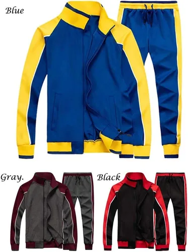 Vista 4 de Litteking Conjunto deportivo de 2 piezas para hombre, estilo casual, manga larga, para correr