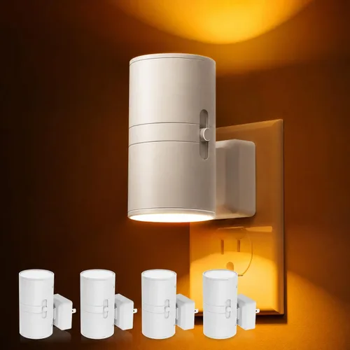 Vista 25 de L LOHAS LED Luz nocturna, [2 luces nocturnas + 1 control remoto], cambio de Multicolor+control remoto* 1