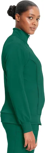 Vista 102 de Infinity by Cherokee 2391A - Chaquetas médicas con cremallera frontal para mujer, tela elástica en 4 direcciones