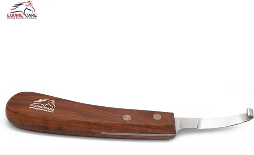 Vista 2 de Equine Care Cuchillo de pezuña de hoja corta para zurdos para recorte de pezuñas de caballo