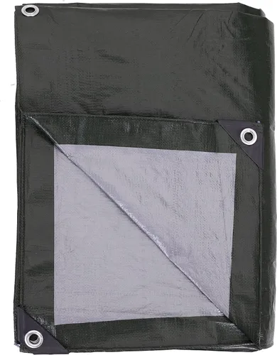 Vista 7 de Kotap TGS-0608 - Lona de polietileno reversible de 8 mil con protección UV, 6 pies X 8 pies, verde-plata