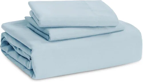 Vista 376 de Bedsure Juego de funda de edredón, tamaño individual, suave y prelavado, blanco, 2 piezas, 1 funda de edredón de 68 x 90 pulgadas, cierre