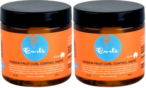 Vista 7 de Curls Pasta de control de maracuyá para bordes y cabello encrespado, para todo tipo, 4 onzas líquidas