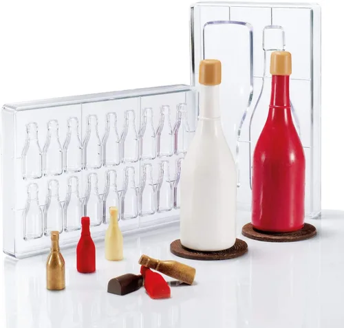 Vista 2 de Martellato MA3010 Molde de chocolate con 2 cavidades de media botella de vino