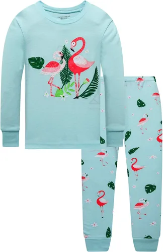 Vista 2 de Dolphin&Fish pijama suave para niños y niñas, 100% algodón, pijama de manga larga para niños