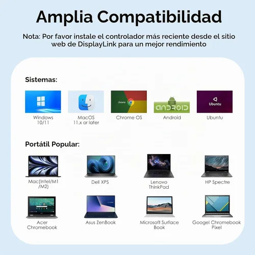 Vista 4 de WAVLINK Estación de acoplamiento universal USB C para laptop, monitores duales 5K/4K a 60Hz con carga de host de 65 W para Thunderbolt 4/3, USB-C