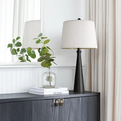 Vista 7 de Oneach Lámparas de mesa de 25.75 pulgadas para sala de estar, lámpara de noche regulable de 3 vías, con control táctil regulable de 3 vías, moderna