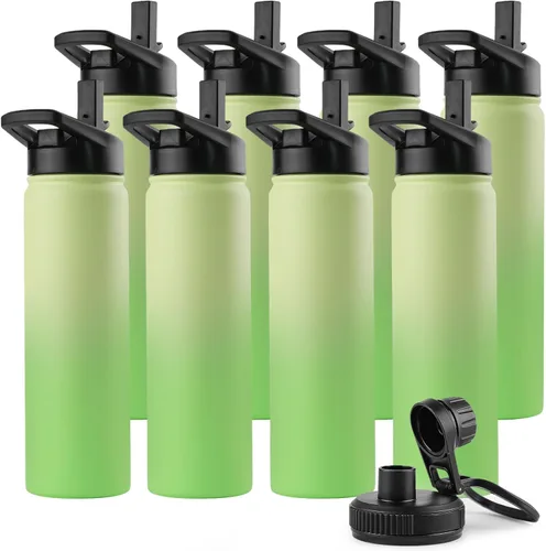 Vista 46 de DOMICARE Botella de agua para niños de 16 onzas para la escuela, de acero inoxidable, con aislamiento al vacío de doble pared, botella de agua