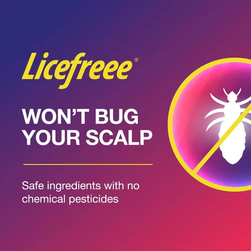 Vista 7 de Licefreee Spray para piojos para cabello de niños, incluye peine profesional de metal para liendres y piojos para niños, mata al contacto, 6 onzas