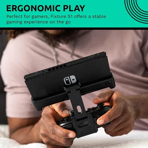Vista 8 de Fixture S2 Bundle Gaming Console Monitor and Controller Mount with Carrying Case Compatible with Nintendo Switch OLED and Pro Controller