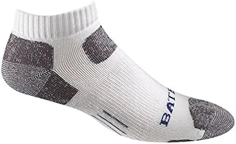 Vista 2 de Bates Calcetines de corte bajo para uniforme táctico para hombre, blanco, M - regular, Blanco
