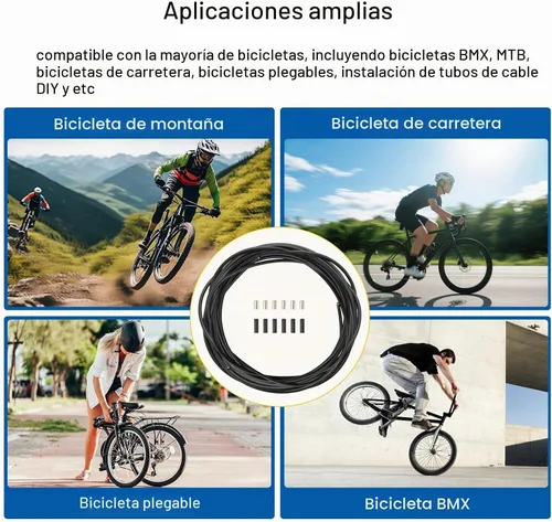 Vista 7 de Carcasa de cable de cambio, desviador de bicicleta forrado para bicicleta, carcasa de cable de cambio, cables de manguera de cambio de ciclismo