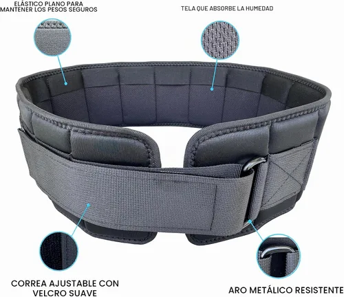 Vista 6 de W8FIT Cinturón Ajustable con Peso para Caminar y Hacer Ejercicio