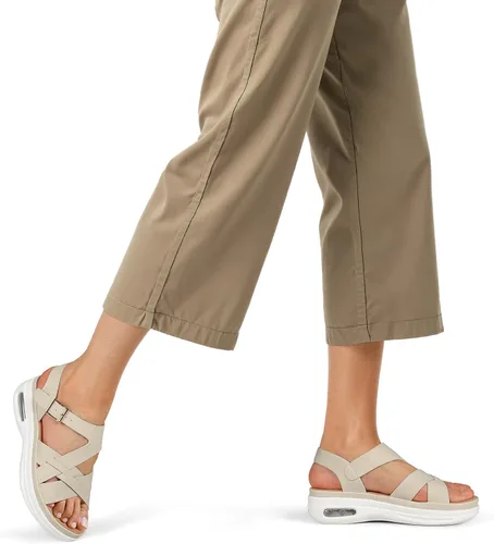 Vista 3 de mysoft Sandalias de senderismo para mujer, cómodas, con soporte acolchado de aire, correa de tobillo, sandalias de vestir