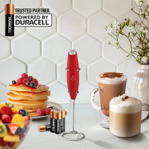 Vista 543 de Zulay Milk Boss Espumador de leche potente manual, hace espuma para latte, batidor para mezclar bebidas, café, miniespumador para capuchino, frappé