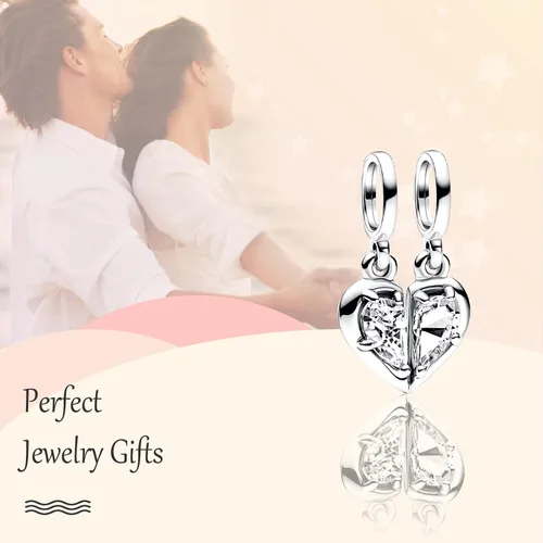 Vista 3 de Annmors Family Charm Love your Dad Mon Sister Infinity Charm fits Bracelets, 925 Sterling Silver-Lucky Charm for Woman Pendant Bead, Jewelry Beads