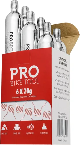 Vista 10 de PRO BIKE TOOL Threaded CO2 Cartridges for Bike Tires & Inflators