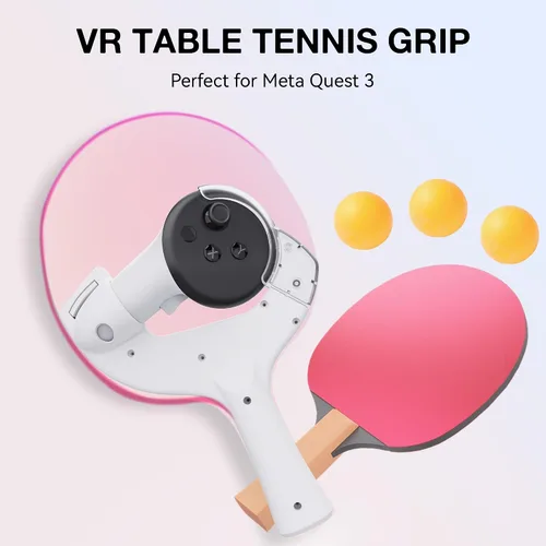 Vista 2 de APEXINNO VR Table Tennis Paddle Grip Handle for Meta Quest 3 Controllers Accessories, VR Ping-Pong Paddle Adapter for Eleven Table Tennis VR Game