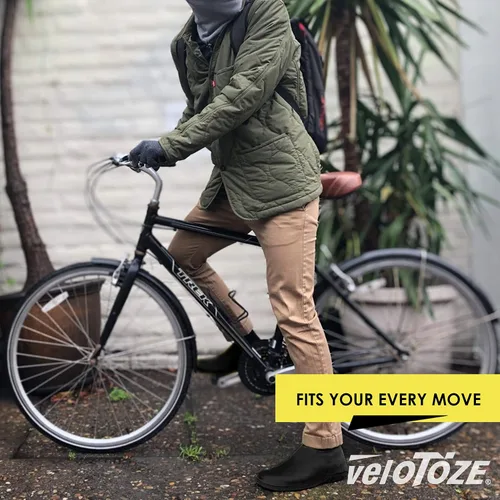 Vista 5 de veloToze Roam - Funda para zapatos de desplazamiento, funciona con cualquier zapato, para ciclismo, desplazamiento, pedales planos, ebike, caminar