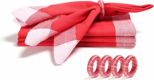 Vista 12 de Servilletas de tela de algodón con dobladillo de 18 x 18 pulgadas, color aguamarina con vainica, servilletas de boda, servilletas de cóctel