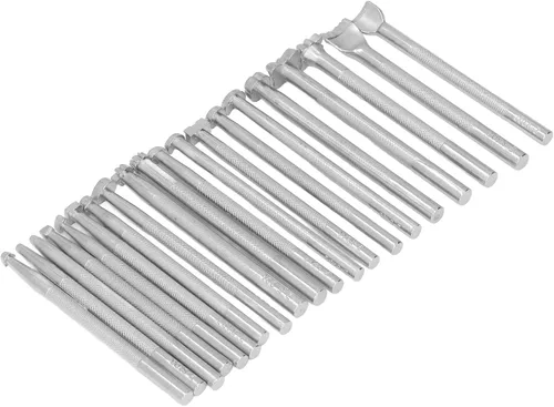Vista 4 de 20Pcs Leather Stamping Tools Set, DIY Leather Stamp Punch Tools with 20 Patterns, High Hardness Anti Rust Alloy Steel for Saddle Making, Leather