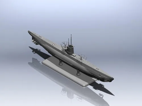 Vista 4 de ICM S.010 - Kit de modelo de embarcación militar de plástico U-Boat Tipo IIB (1943), submarino alemán - Escala 1:144