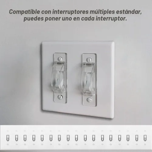 Vista 5 de Cubierta para Interruptor de Luz, ILIVABLE Protector de Interruptor de Luz a Prueba de Niños Protege tus Luces de ser Encendidas o Apagadas