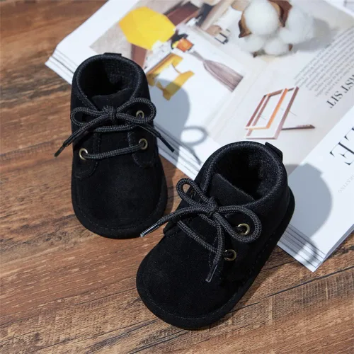Vista 4 de Meckior Botar para aprender a caminar unisex para niños y niñas recién nacidos terciopelo suela de goma zapatos antideslizantes