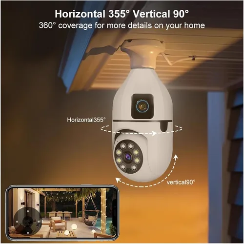 Vista 7 de Dual Lens Indoor WiFi Security Camera