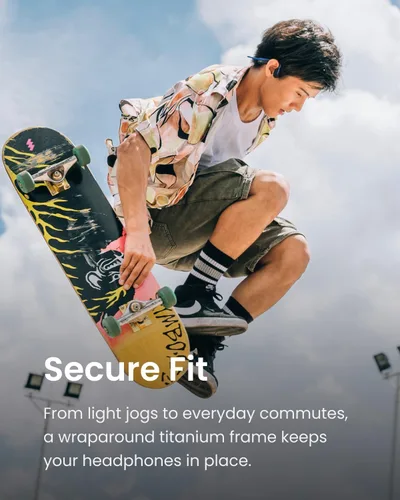 Vista 4 de SHOKZ OpenMove - Auriculares deportivos Bluetooth de oreja abierta, auriculares inalámbricos de conducción ósea, resistentes al sudor para correr
