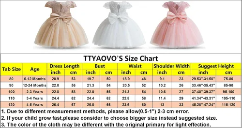 Vista 7 de TTYAOVO Vestido de flores para bebé, cumpleaños, princesa, fiesta, trajes de encaje